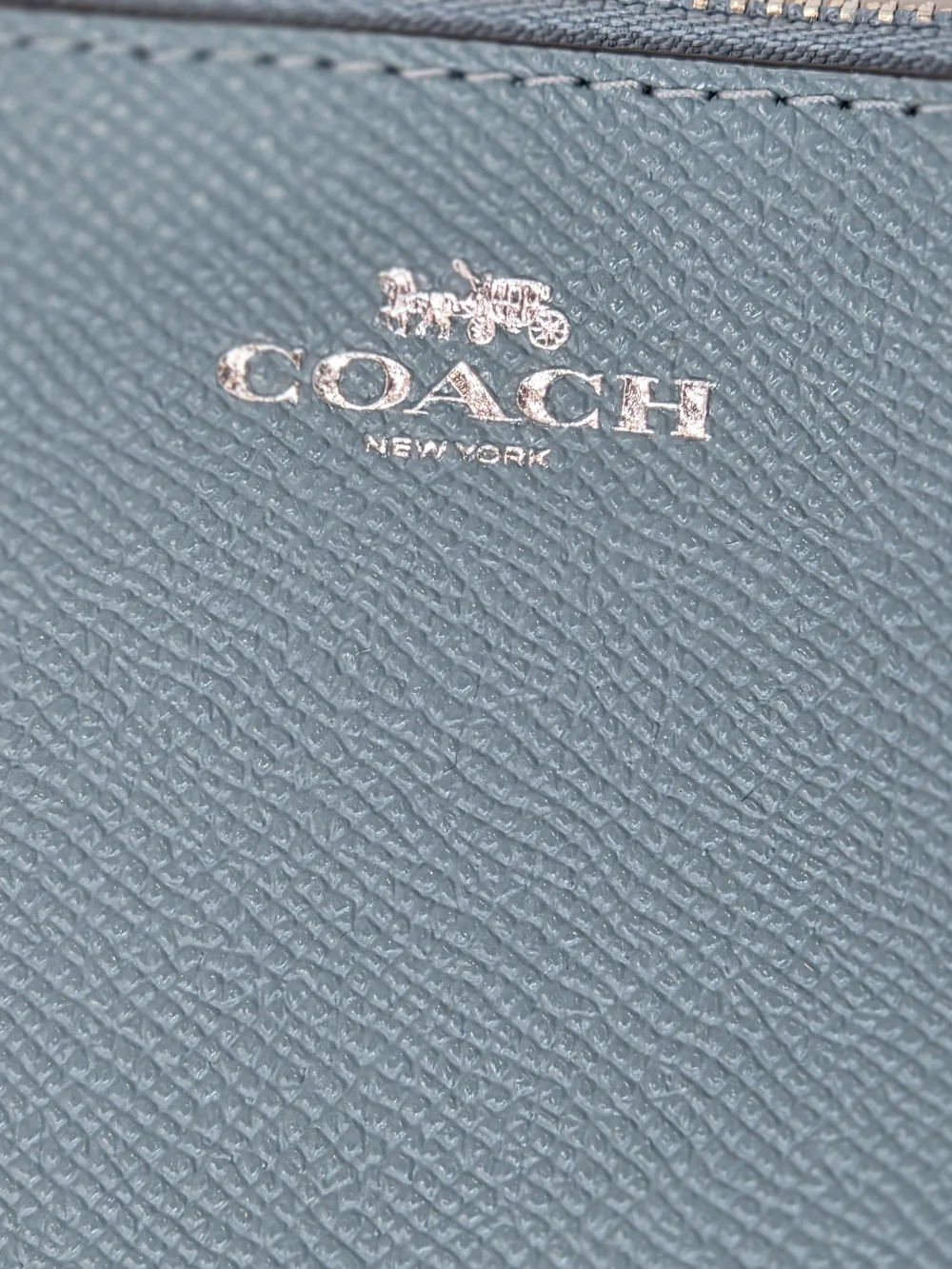 Coach Teal Leather Wristlet Wallet New With Tags